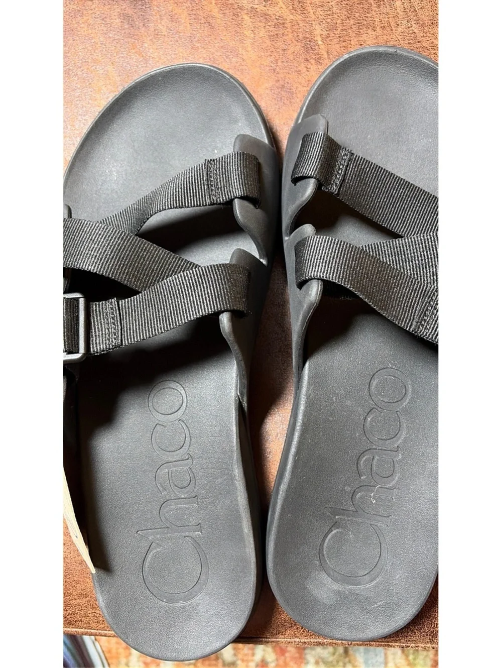 Chaco Chillos Slide Sandals Mens 13 Black Adjustable Strap NWT